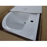 (2515) Boxed white ceramic basin