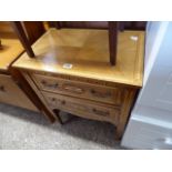Decorative inlaid table with 2 drawers