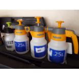 3 Hozelock hand sprayers and 1 Verve sprayer