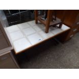 Tile top coffee table