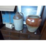 3 assorted stoneware items