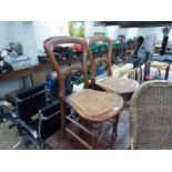 Pair of balloon back chairs with bergere seats