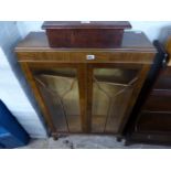 Mahogany glazed bookcase