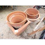 Quantity of terracotta planters