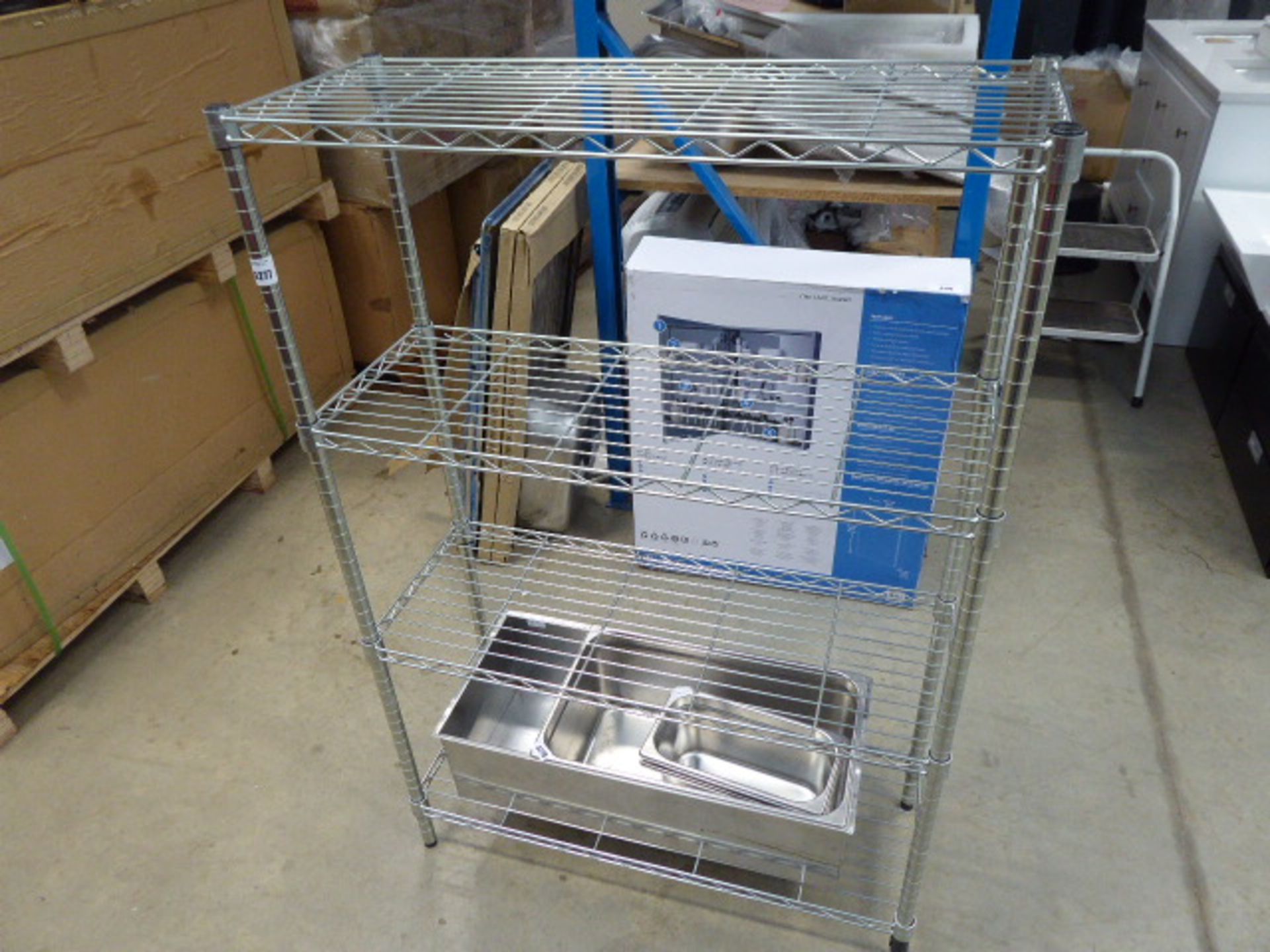 Chrome 4 shelf rack