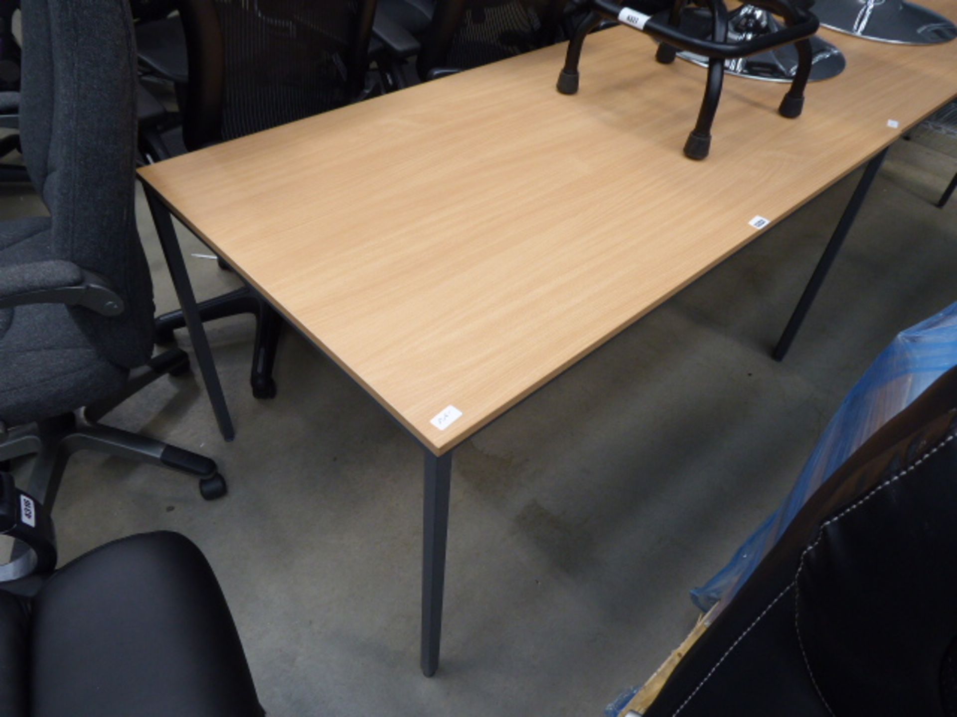 4242 2 beech straight fronted office tables