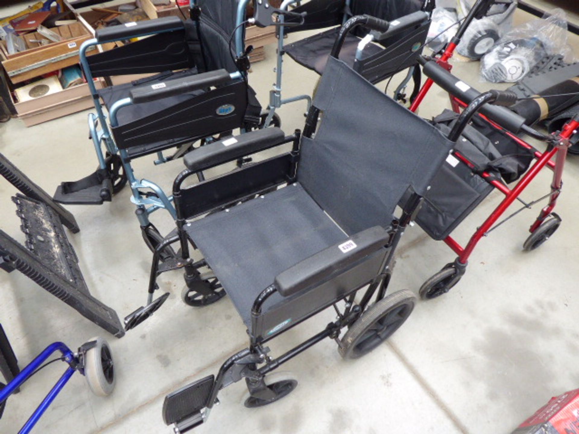 Black fold up wheelchair