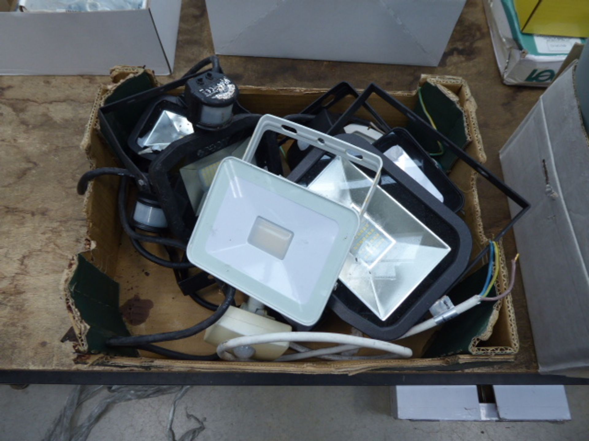 Box of assorted lights