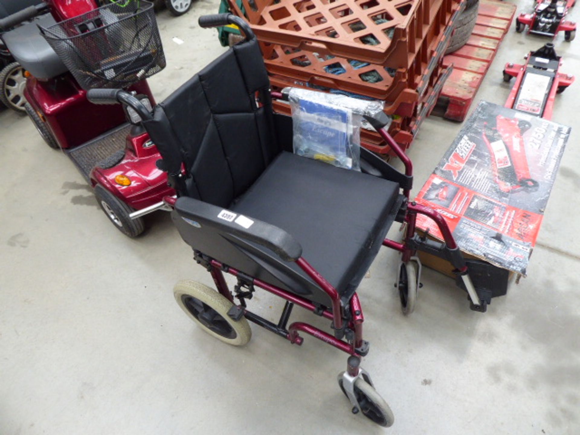 Red Days 'Escape' fold up wheelchair with detachable footrests