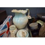 Wash stand jug plus dish and cover together with a vase