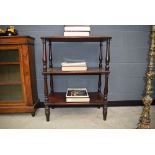 Late 19th, early 20th century mahogany 3 tier whatnot stand
