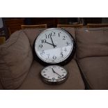 2 modern quartz wall clocks