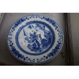 5562 - 3 blue and white china plates