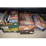 7 boxes containing quantity of novels