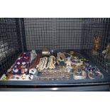 Cage containing costume jewellery