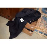 2 boxes containing Russian military great coat plus faux leather jackets