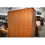 Walnut 1950's 3 door wardrobe