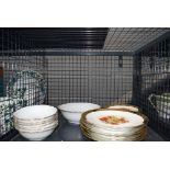 Cage containing Bavarian Seltman Weiden 'Fruit & Nut' crockery