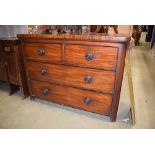Victorian mahogany chest of two over two drawers