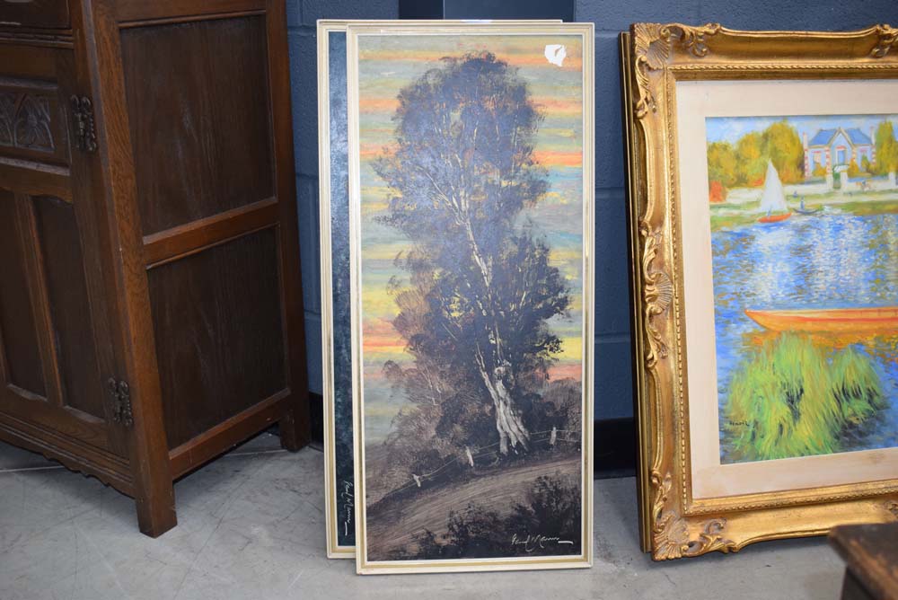 5015 Pair of 1970s prints, woodland scenes