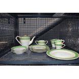 Cage containing quantity of 1930's crockery