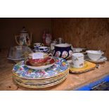 Quantity of Quimper china, floral decorated crockery and general china