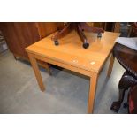 Square oak dining table