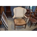 5394 Wingback armchair with strung seat
