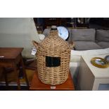 (4) Wicker cased demijohn