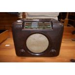 Vintage Bush medium and longwave radio in a Bakelite case