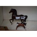 2 Royal Doulton figures - horse and foal
