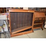 Victorian walnut open fronted bookcase