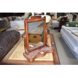 Early 20th century mahogany toilet mirror