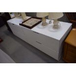 Cream painted entertainment unit with 4 drawers