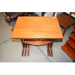 Nest of 3 teak tables