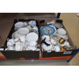2 boxes containing general crockery and china plus ornaments