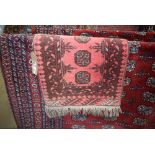 (9) Pink Bohkara Iranian prayer mat