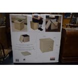 Boxed folding cube storage seat, af