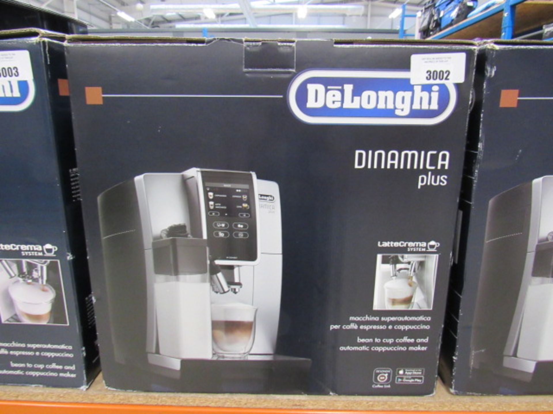 Boxed Delonghi Dinamica Plus latte creamer system