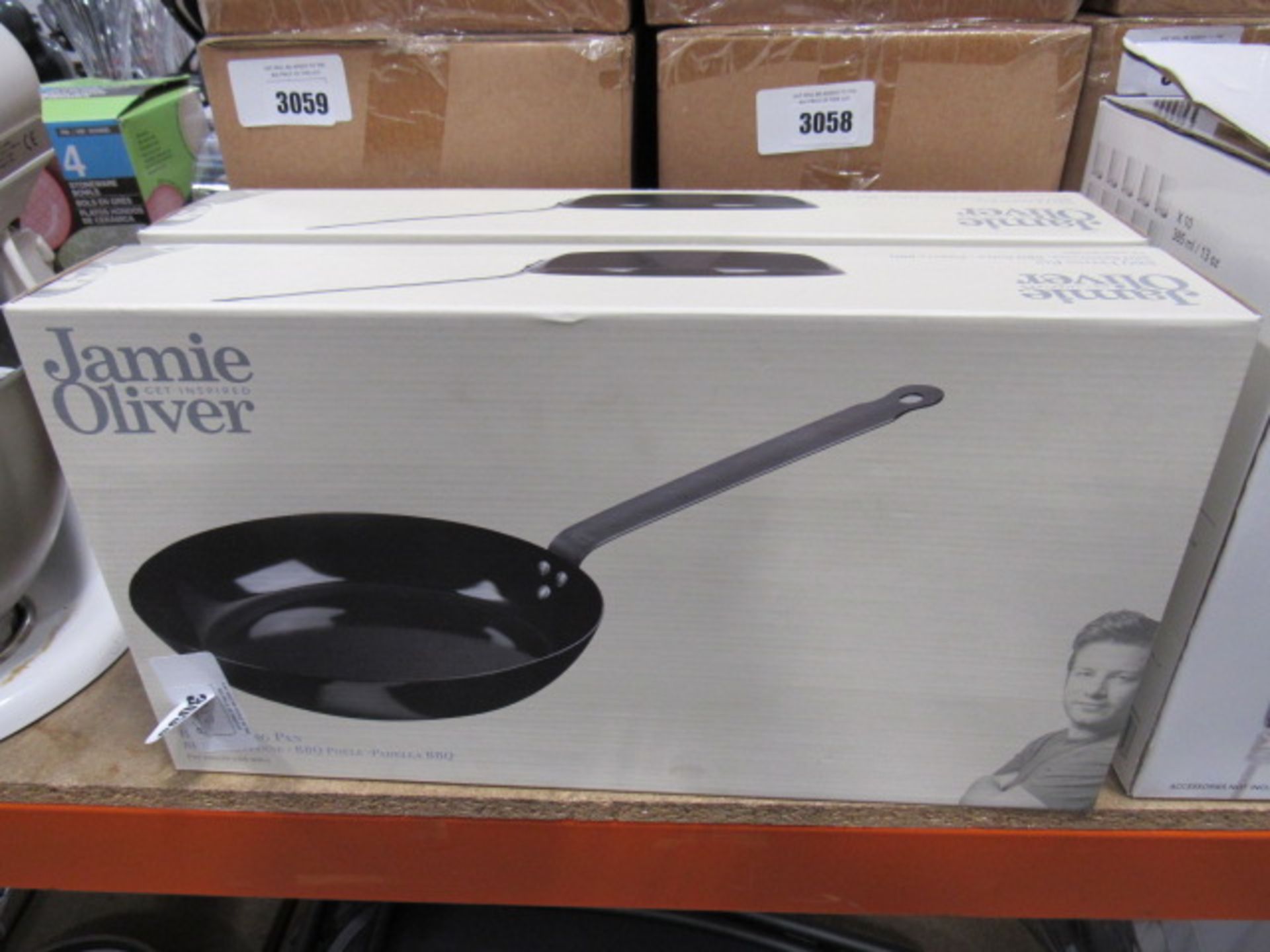2 boxed Jamie Oliver barbecue frying pans