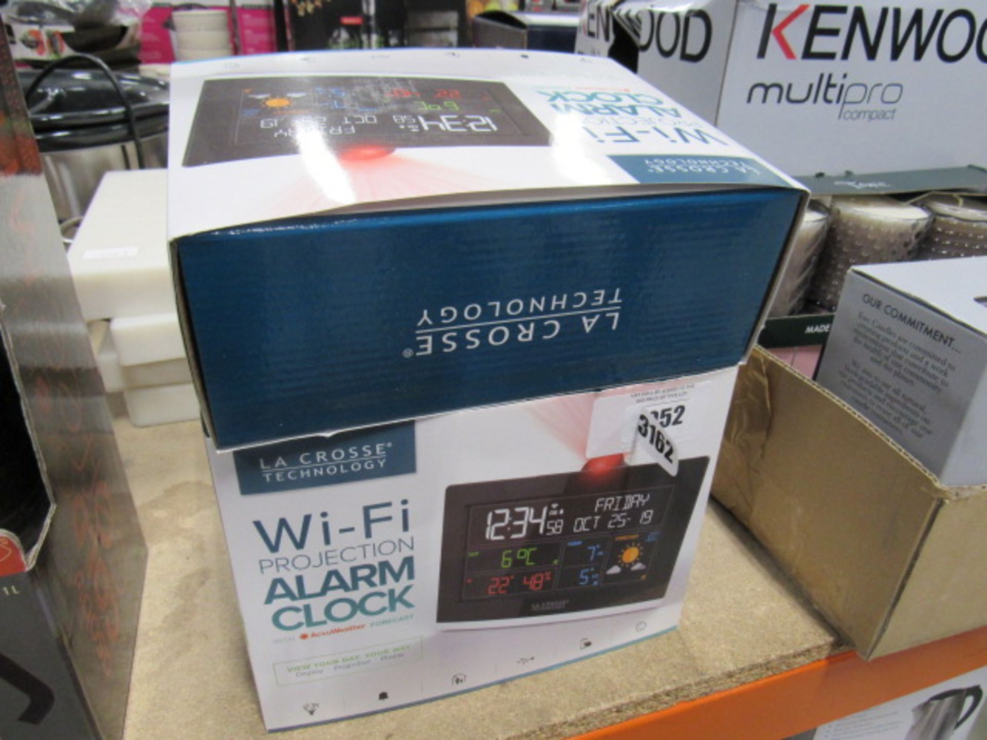 3052 - 2 wifi projection alarm clocks plus one other alarm clock