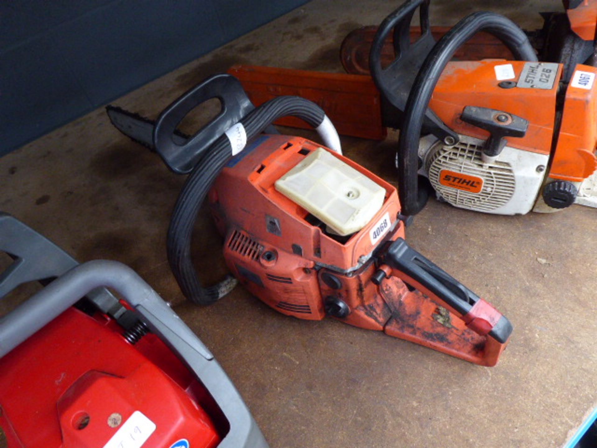 Husqvarna petrol powered chainsaw