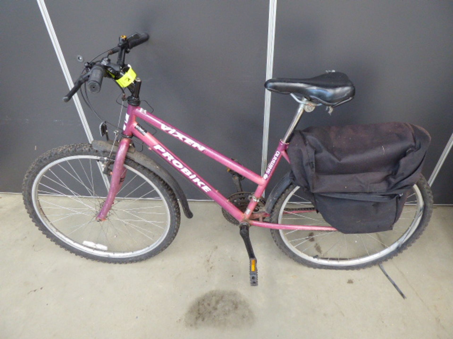 Probike pink ladies bike with bags