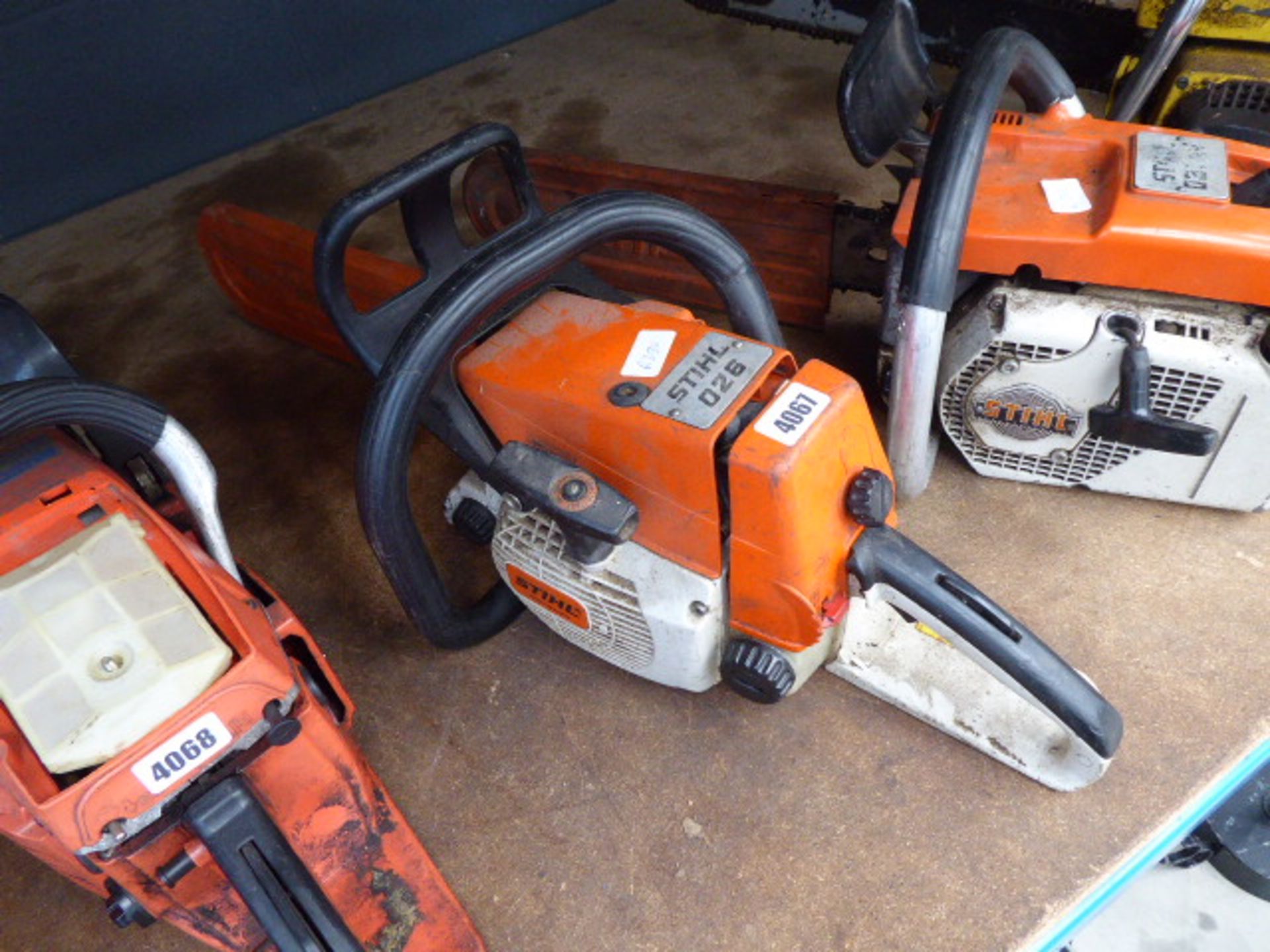 Stihl petrol powered chainsaw