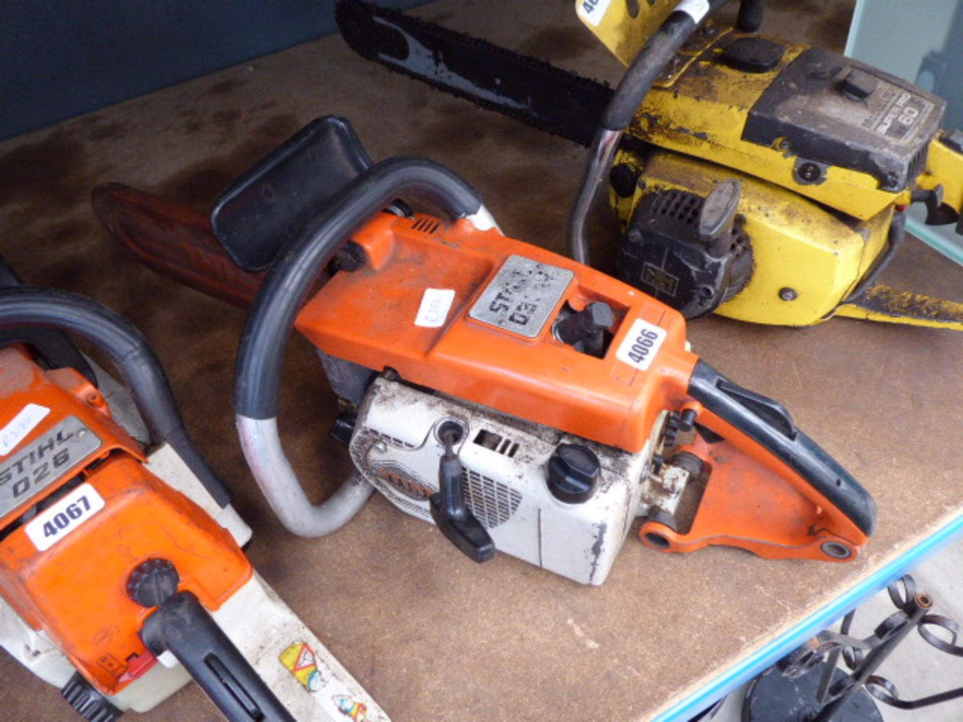 Stihl petrol powered chainsaw