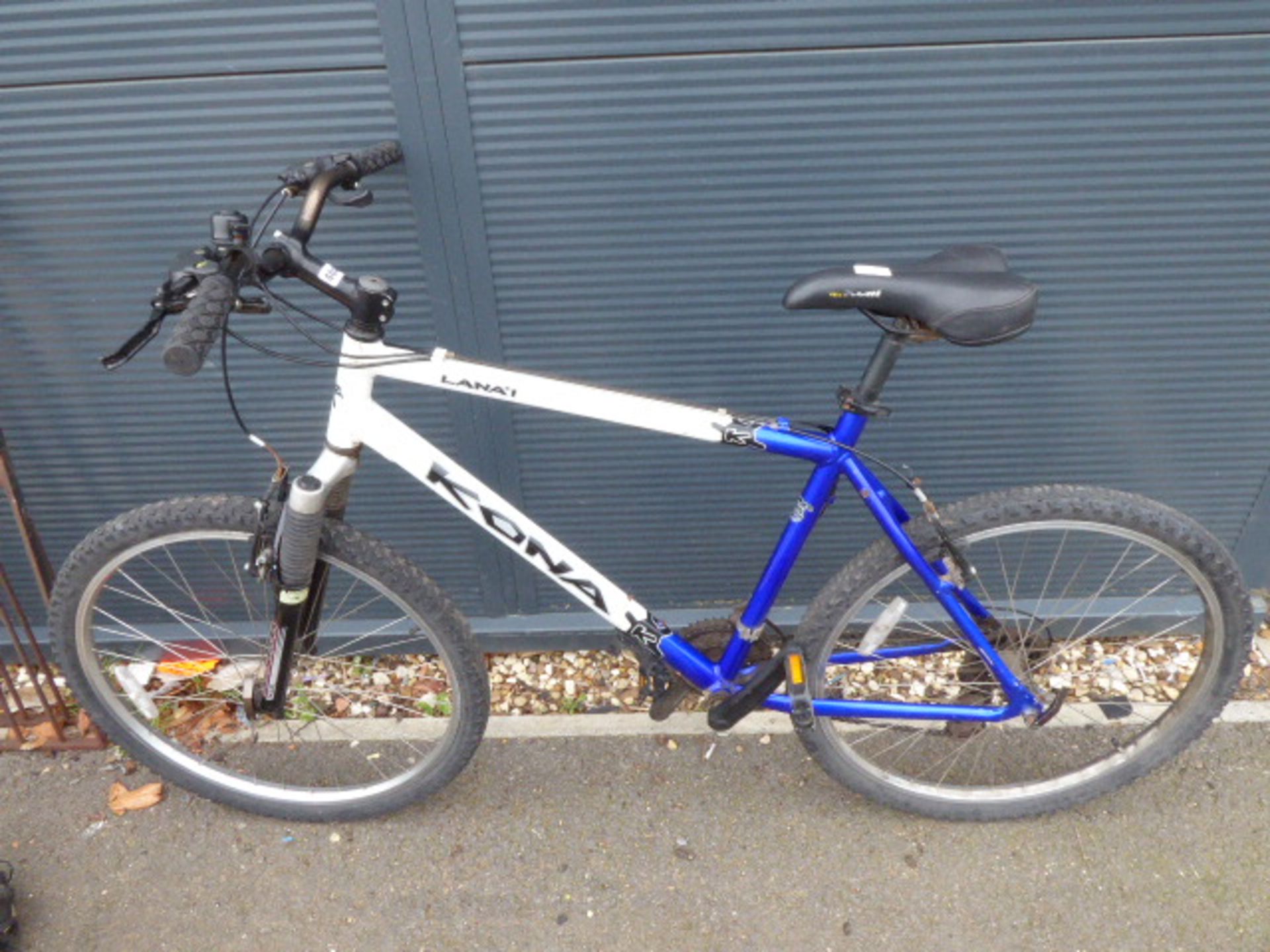 Kona white and blue gents mountain bike