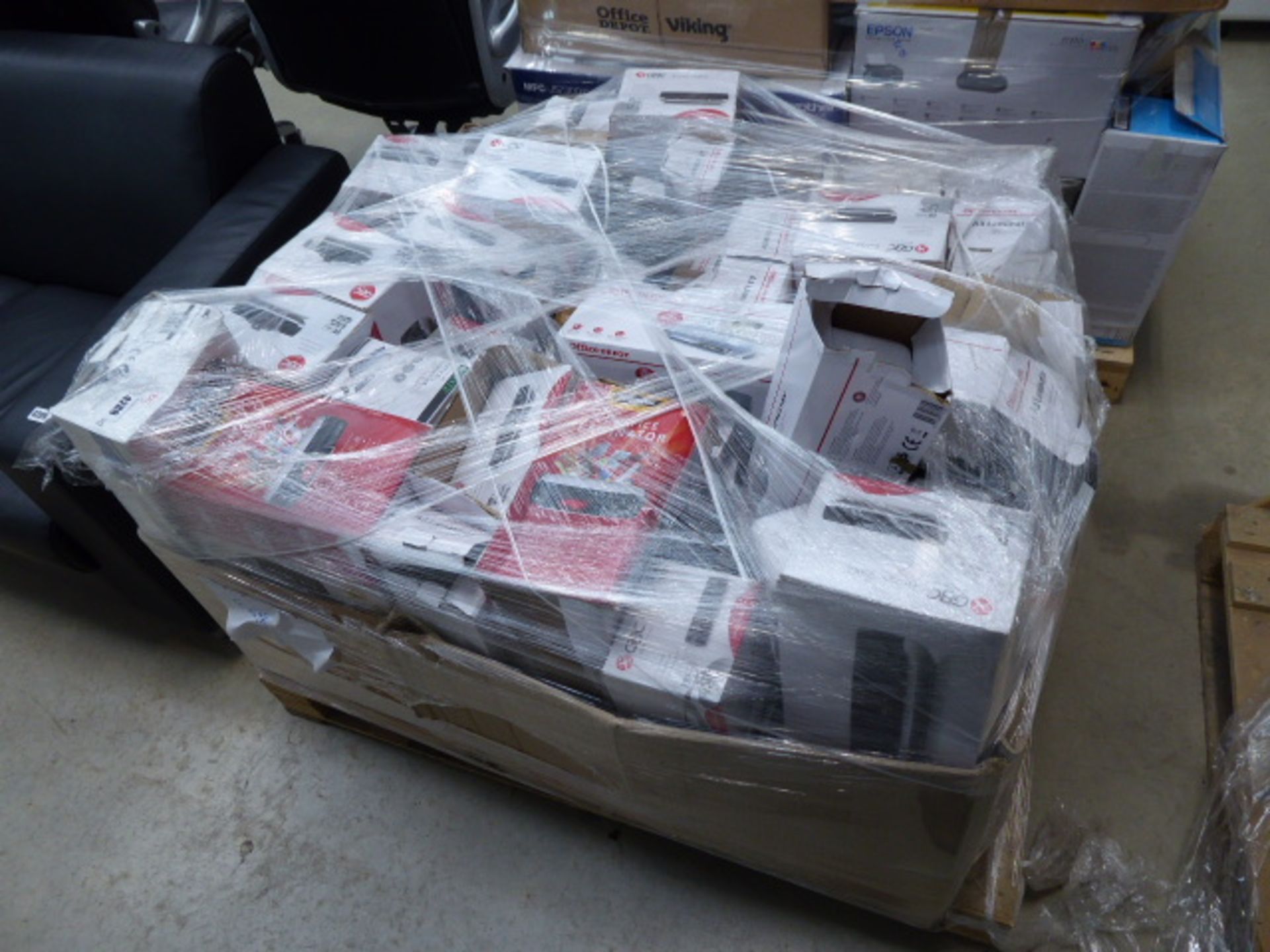 Pallet of office laminators