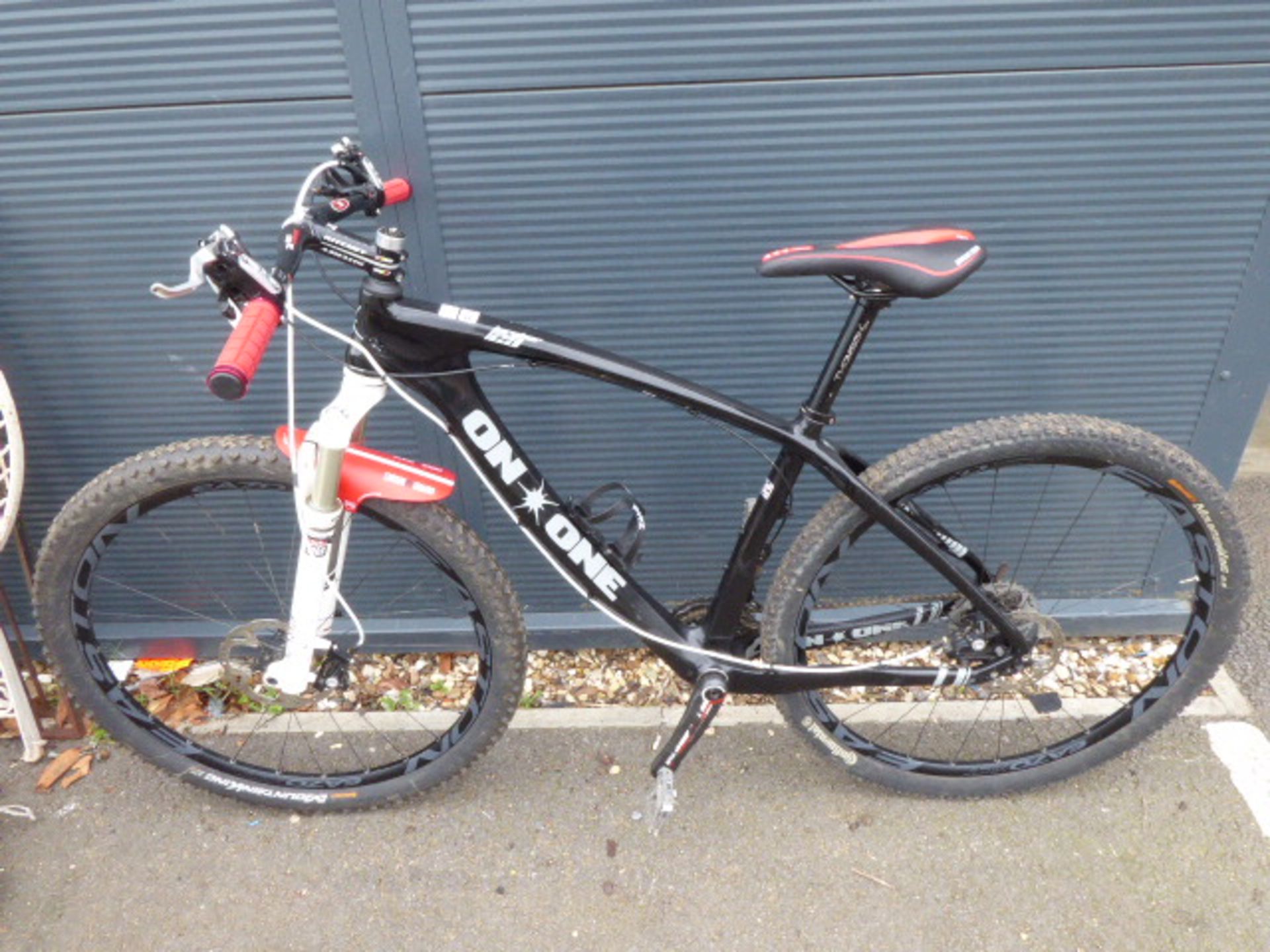 4033 - On One black and red gents mountain bike