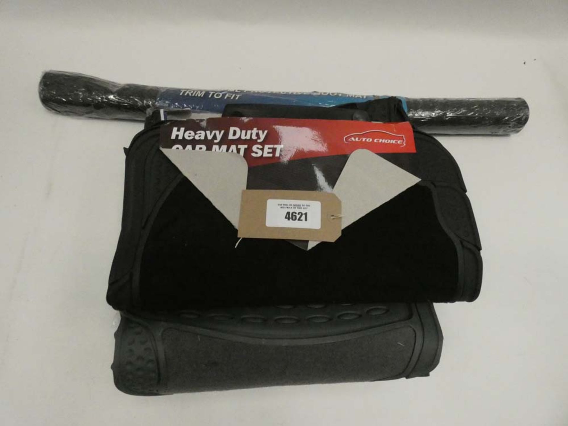 Bag containing boot mat seat covers and car mats