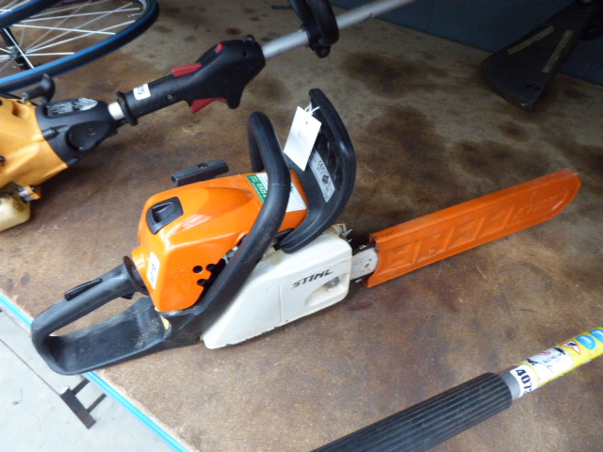 Stihl petrol powered chainsaw